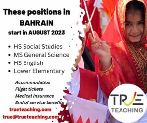 Teachers needed in Bahrain
